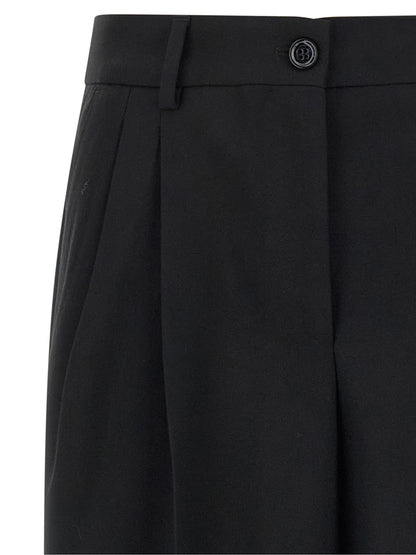 Dolce & Gabbana Schwarze Hose aus reiner Schurwolle