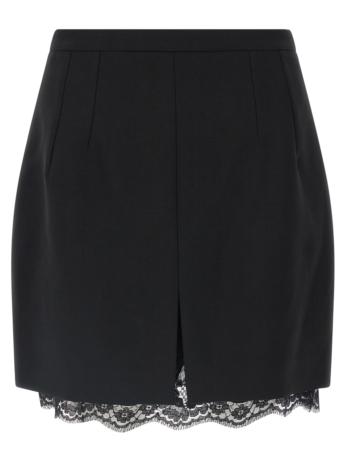 Dolce & Gabbana Schwarzer Maxirock aus reiner Schurwolle