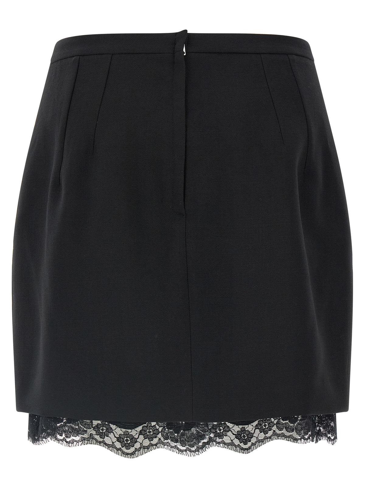 Dolce & Gabbana Schwarzer Maxirock aus reiner Schurwolle