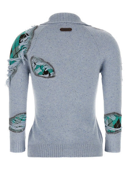 Moschino Blauer Wollcardigan