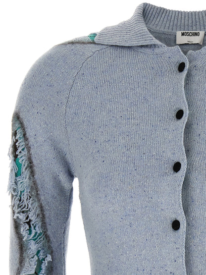 Moschino Blauer Wollcardigan