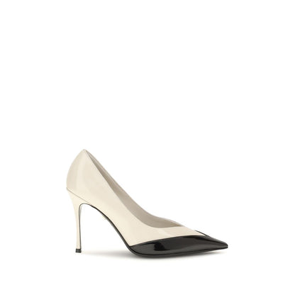 Ferragamo Mehrfarbige Pumps aus Kalbsleder mit hohem Absatz