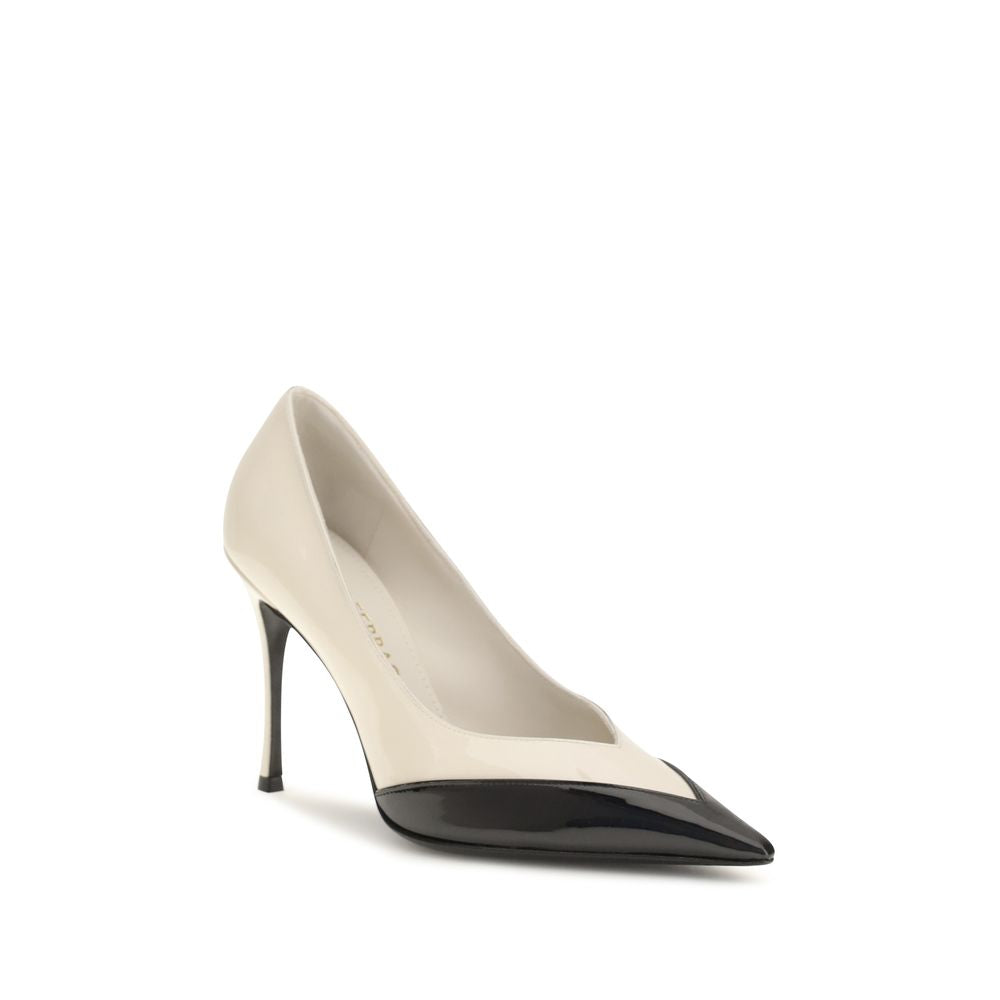 Ferragamo Mehrfarbige Pumps aus Kalbsleder mit hohem Absatz