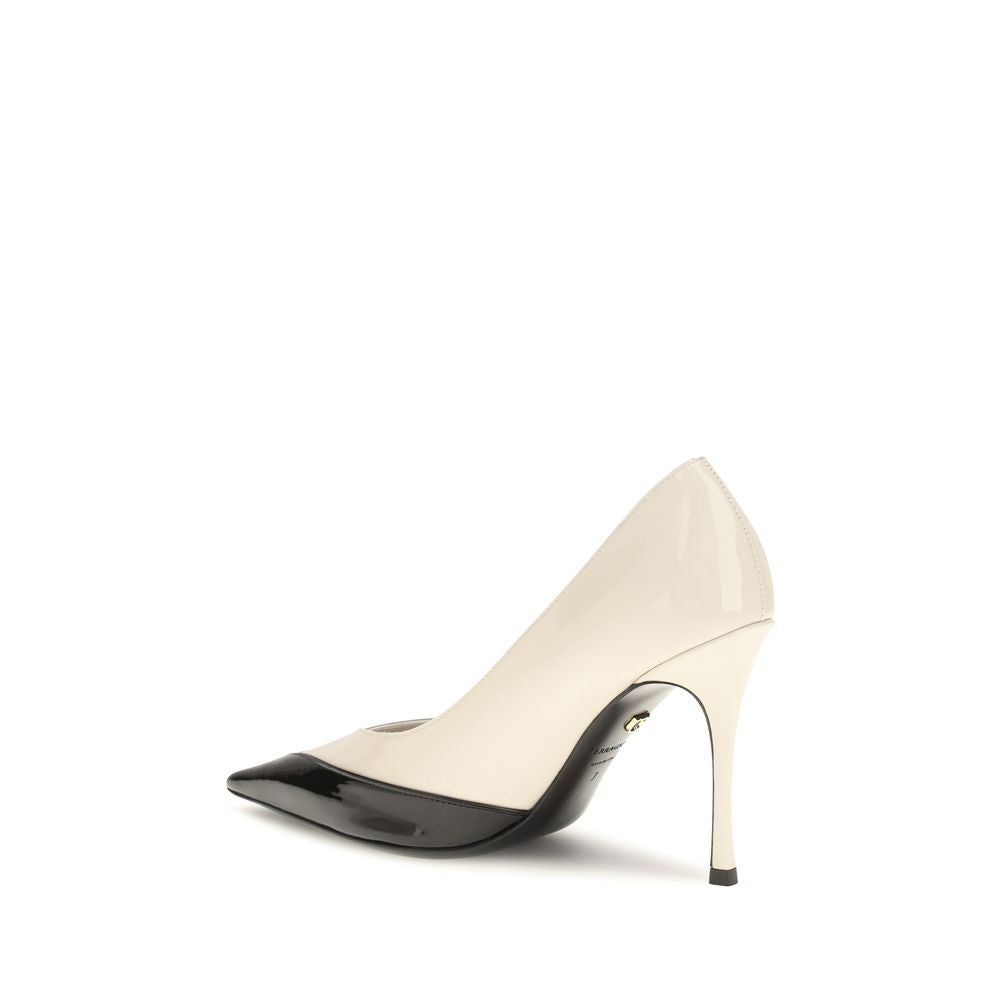 Ferragamo Mehrfarbige Pumps aus Kalbsleder mit hohem Absatz