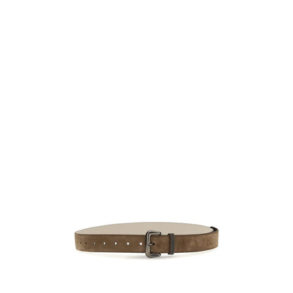 Brunello Cucinelli Brauner Gürtel aus Wildleder