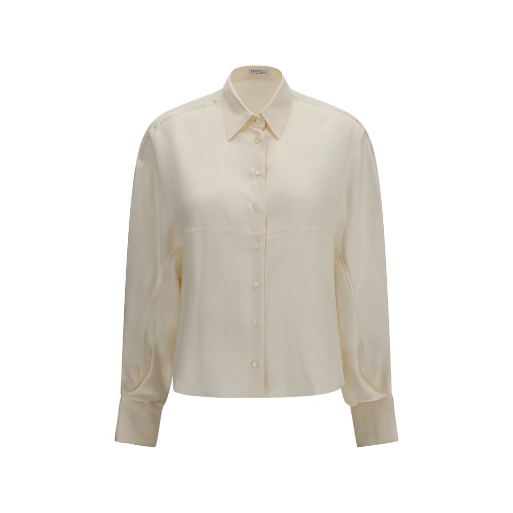Brunello Cucinelli Beiges Silknhemd