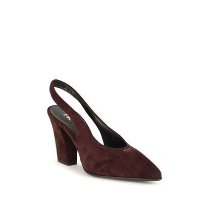 Prada Pumps aus Wildleder in Rot