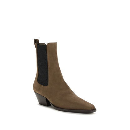 Brunello Cucinelli Brown Ankle Boots aus Calf Leather