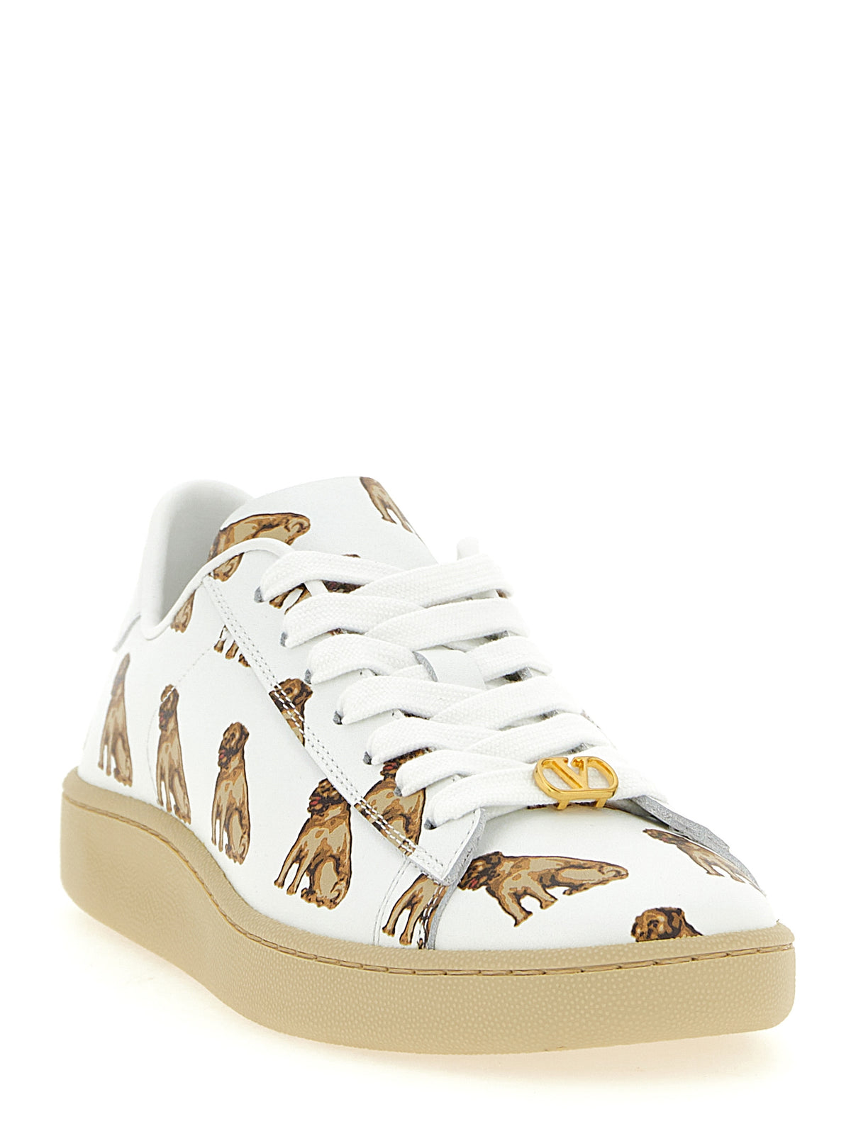 Valentino Garavani Low Top White Calf Leather Sneakers
