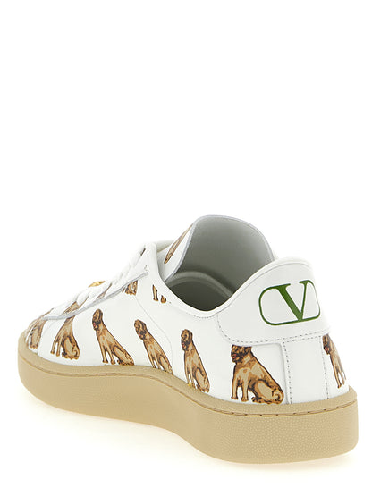 Valentino Garavani Low Top White Calf Leather Sneakers