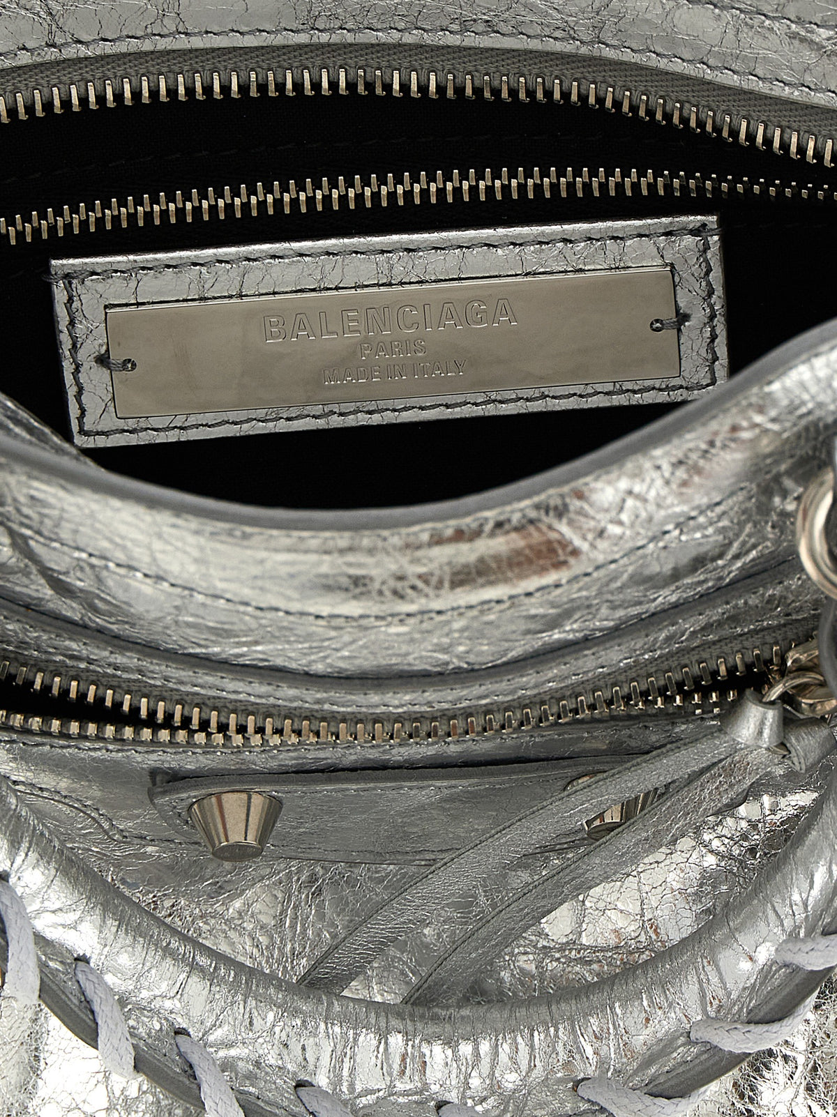 Balenciaga silbernem Lamb Leather Handbag