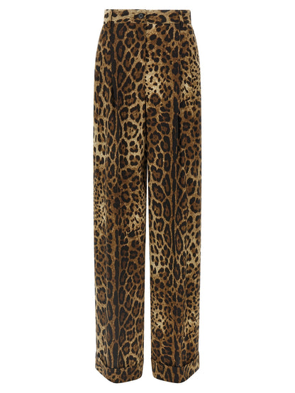 Dolce & Gabbana Braune Woll-Freizeithose