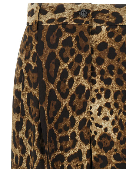 Dolce & Gabbana Braune Woll-Freizeithose