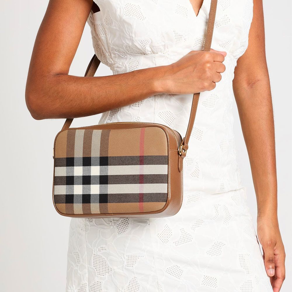 Burberry Braune Leder-Schultertasche