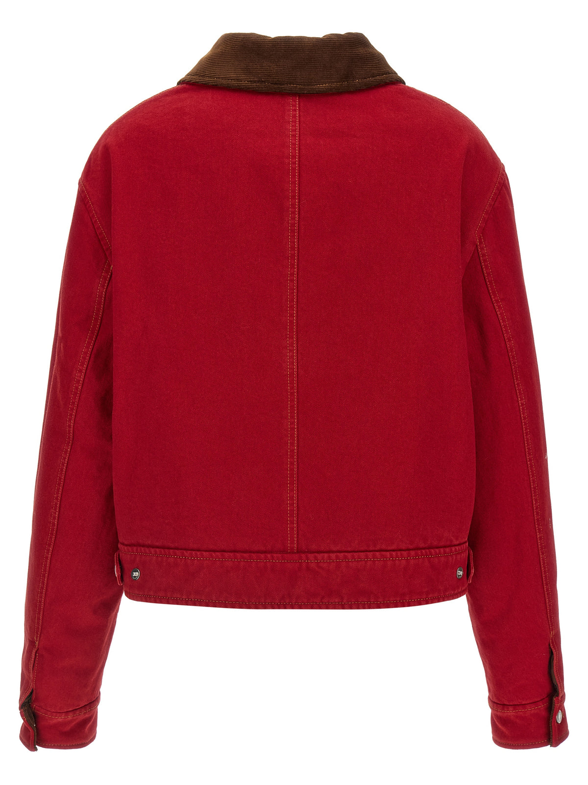 Ami Paris Giacca Cropped Rossa in Cotone