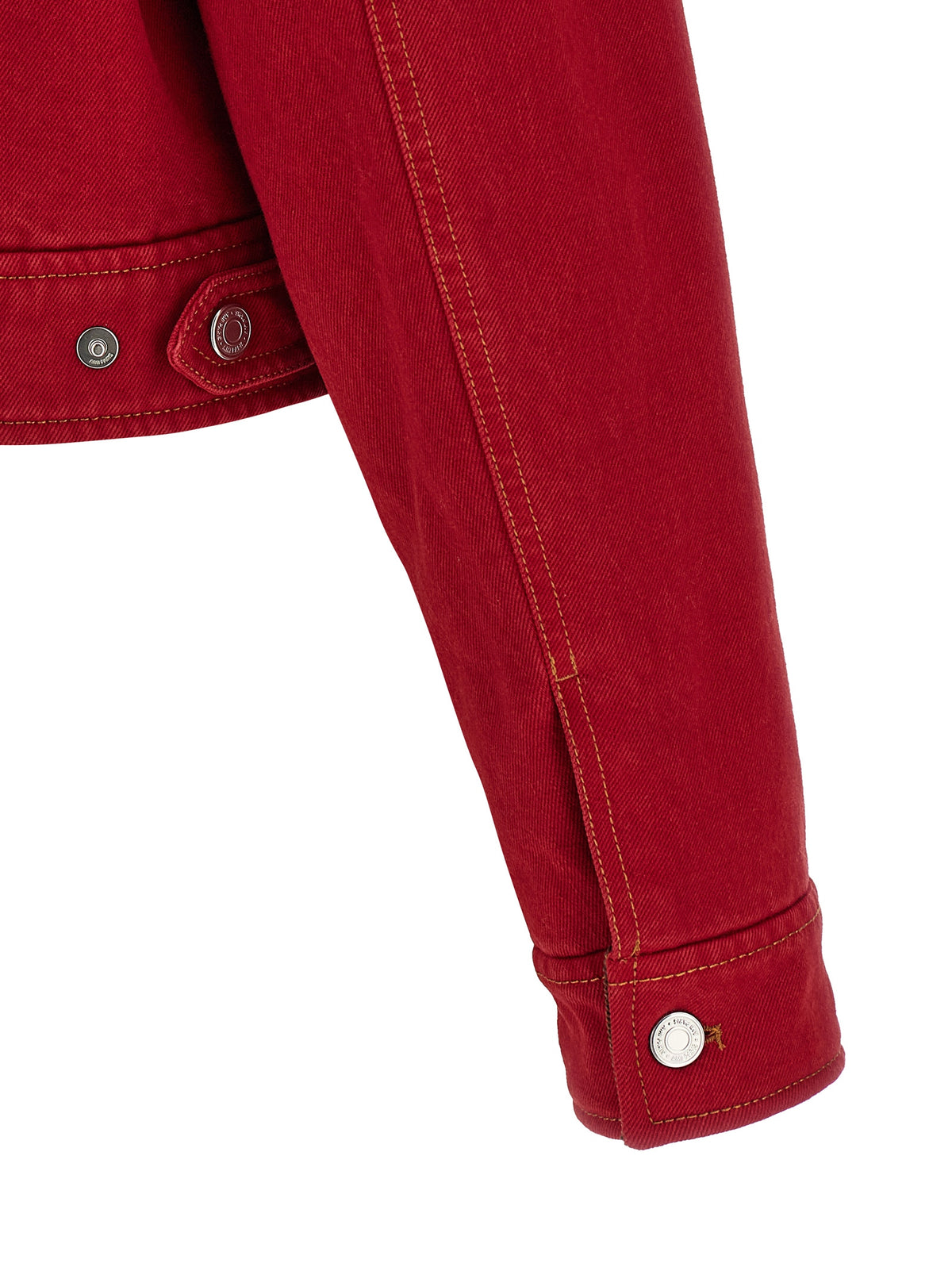 Ami Paris Giacca Cropped Rossa in Cotone