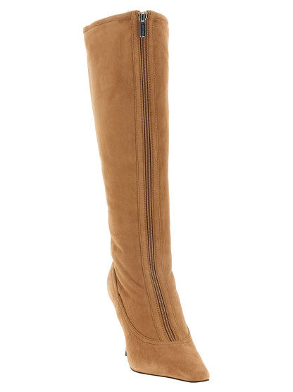 Jimmy Choo Stivali Jozi Beige Over-the-Knee in Camoscio