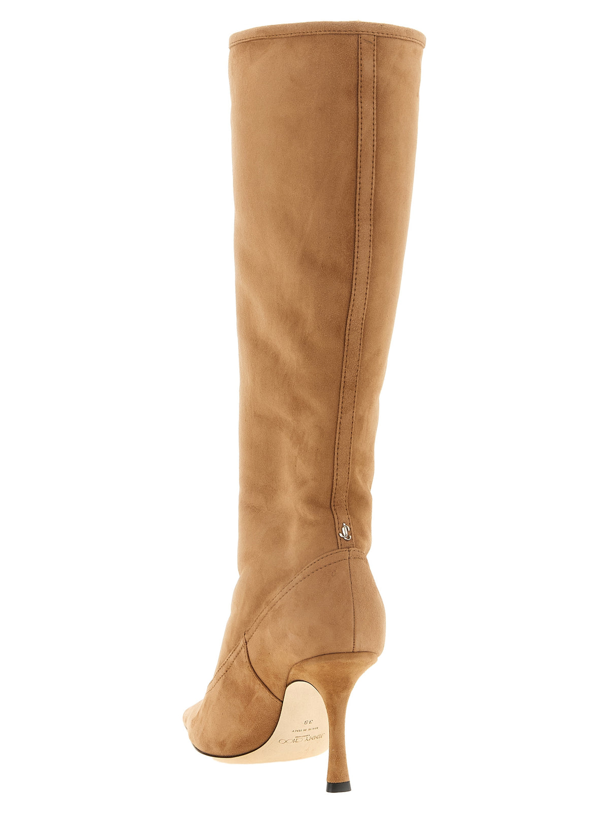 Jimmy Choo Stivali Jozi Beige Over-the-Knee in Camoscio