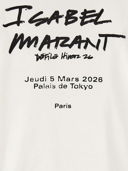 Isabel Marant T-Shirt Zewel Bianca in Cotone