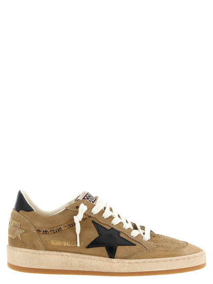 Golden Goose Sneaker Ball Star Beige in Camoscio