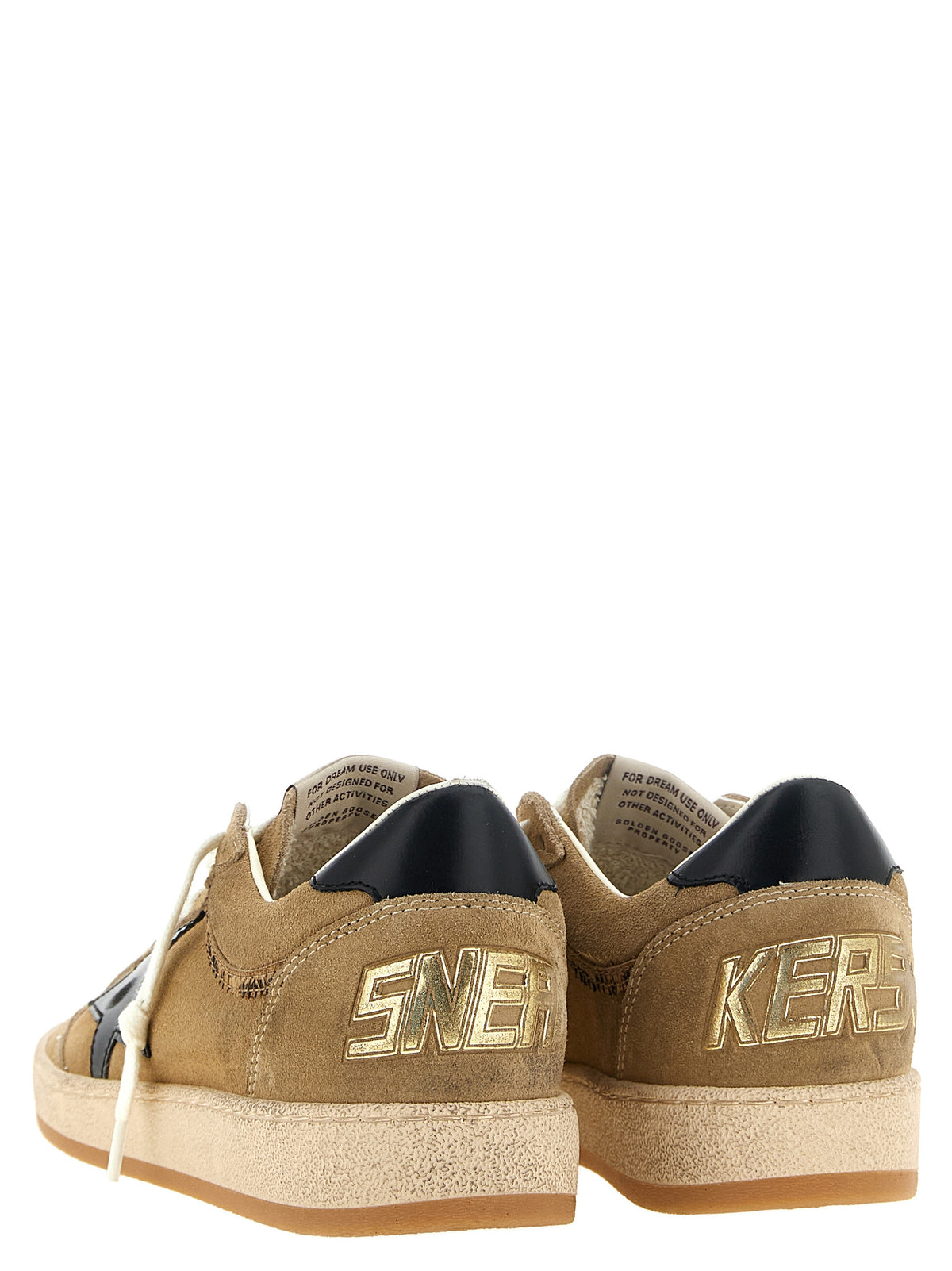 Golden Goose Sneaker Ball Star Beige in Camoscio