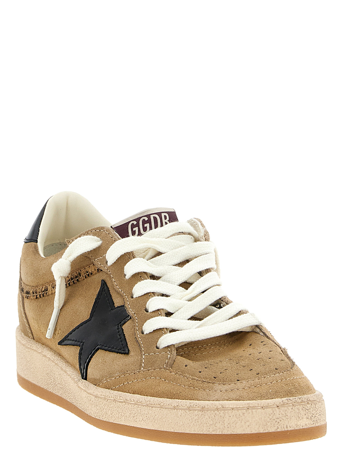 Golden Goose Sneaker Ball Star Beige in Camoscio