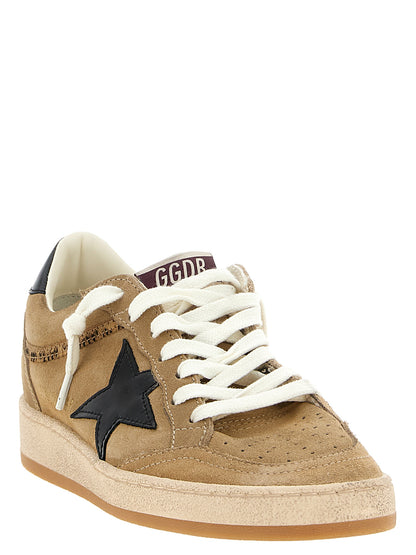Golden Goose Sneaker Ball Star Beige in Camoscio