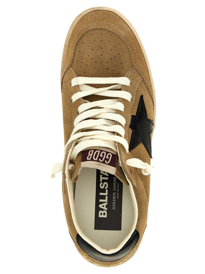 Golden Goose Sneaker Ball Star Beige in Camoscio
