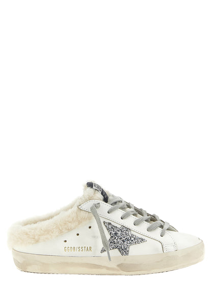 Golden Goose Sabot Super-Star Bianchi in Pelle