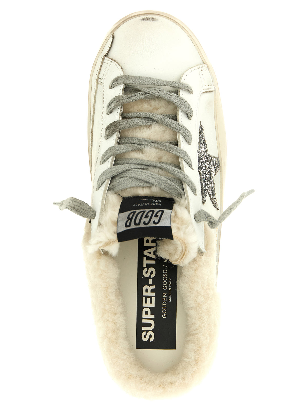 Golden Goose Sabot Super-Star Bianchi in Pelle