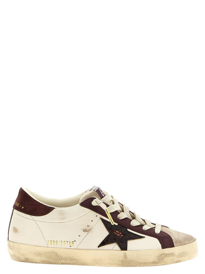 Golden Goose Sneaker Super-Star Bordeaux in Pelle