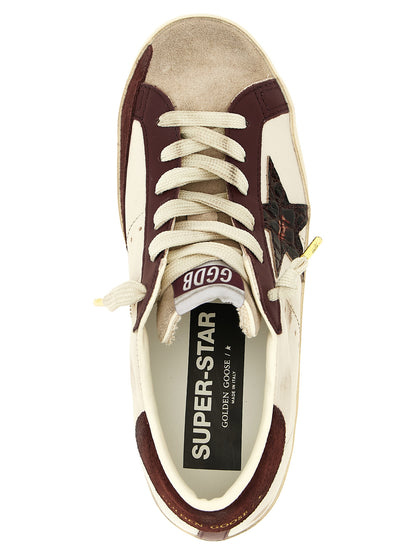 Golden Goose Sneaker Super-Star Bordeaux in Pelle