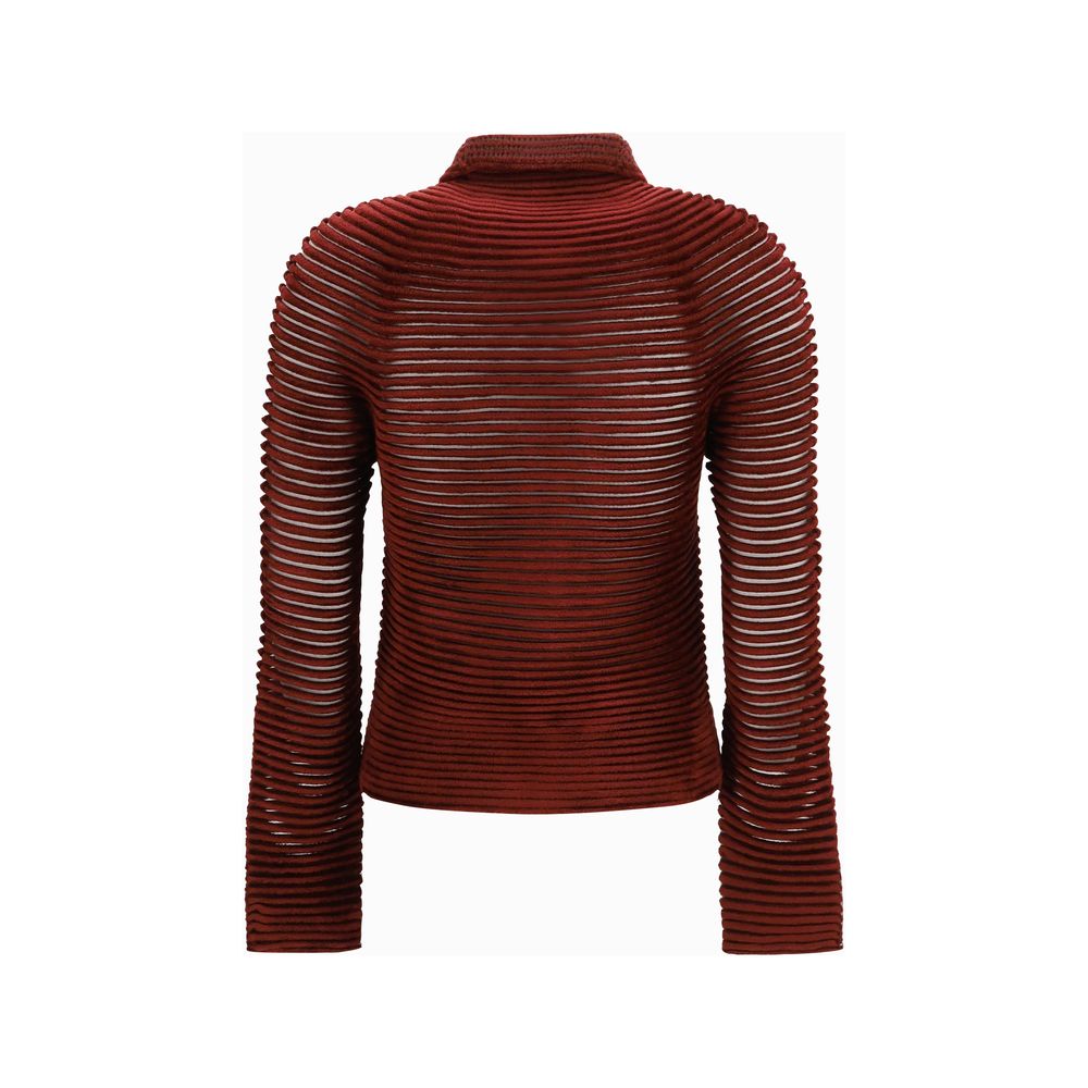 Giorgio Armani Cardigan Bordeaux in Misto Viscosa
