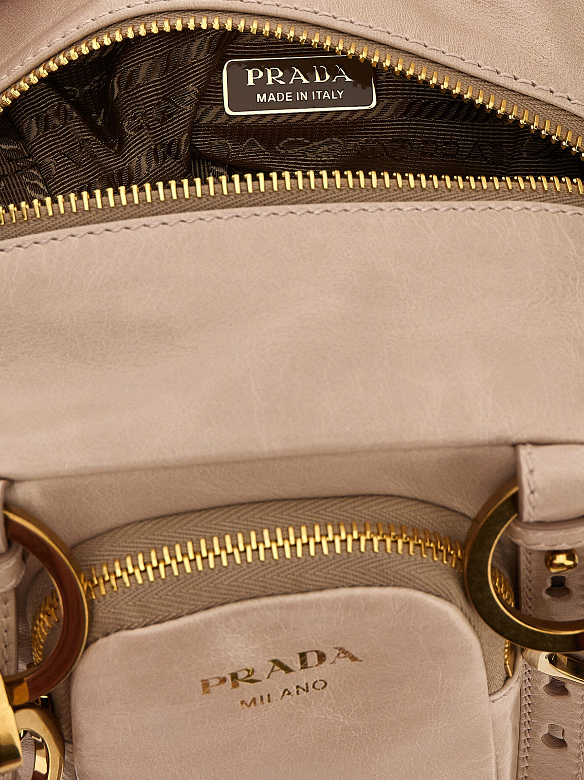 Prada Borsa Multicolore in Pelle di Vitello