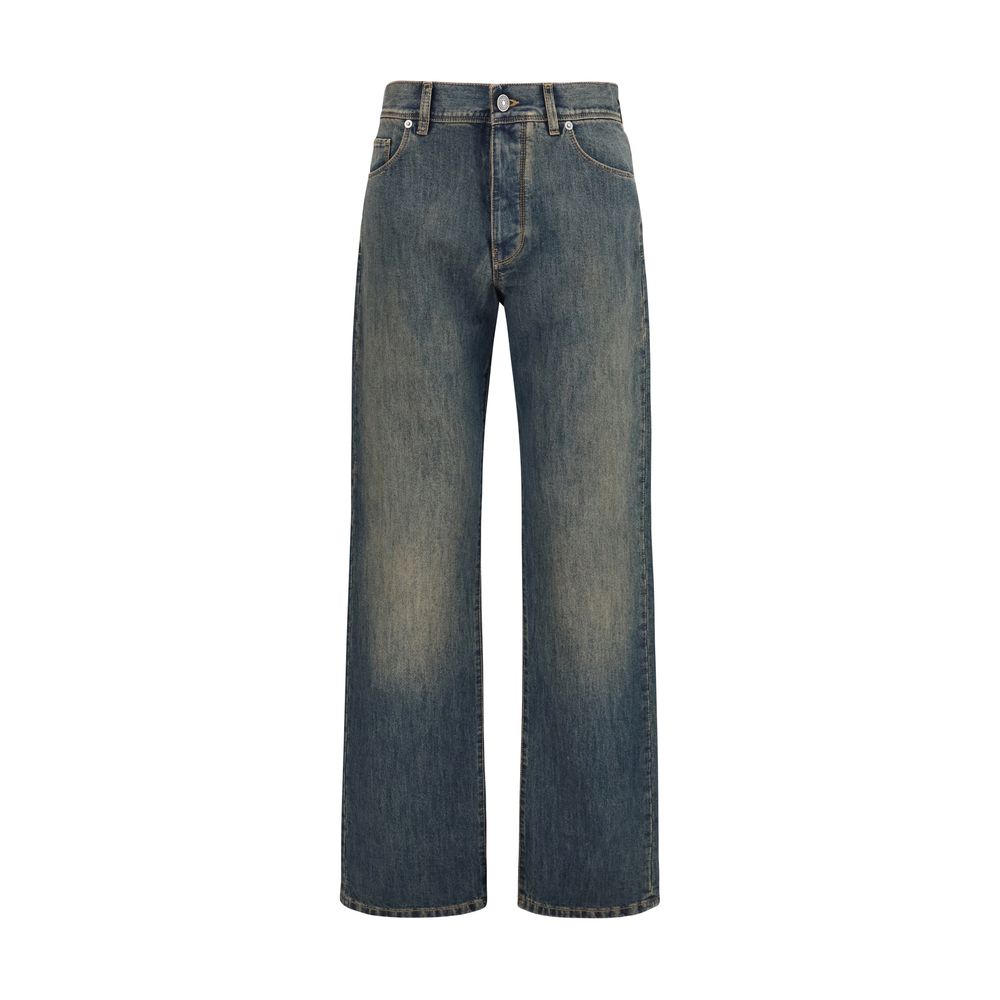 Fendi Jeans Blu in Denim di Cotone