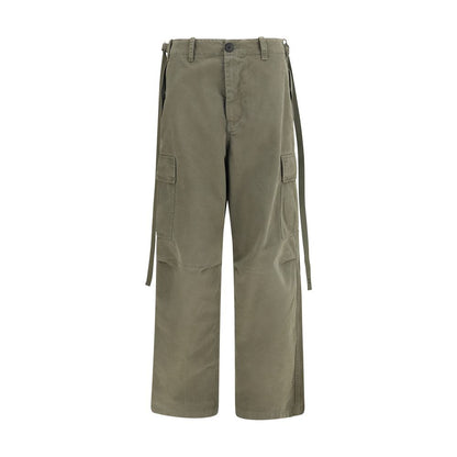 Fendi Pantaloni Cargo Bicolore in Cotone