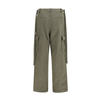 Fendi Pantaloni Cargo Bicolore in Cotone