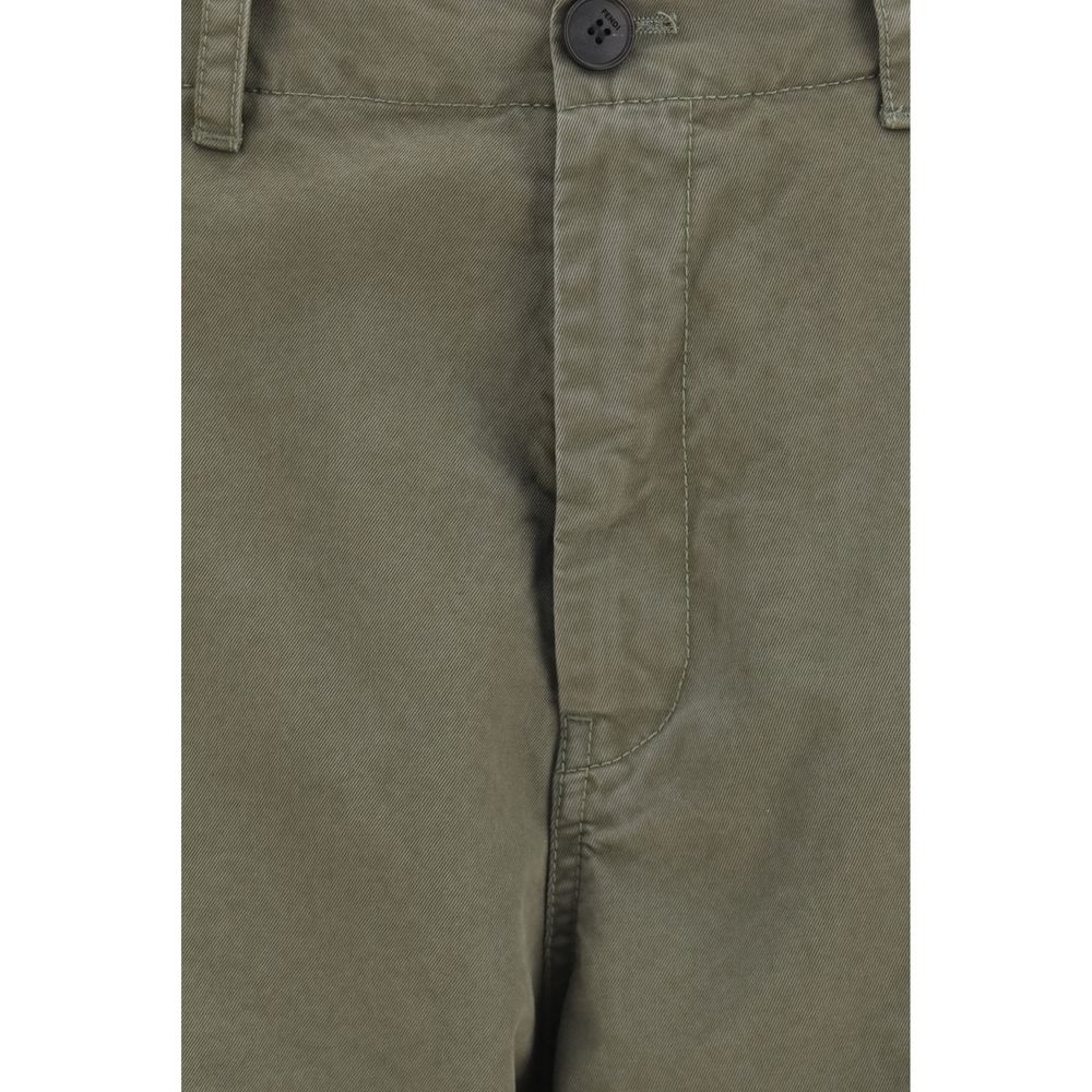 Fendi Pantaloni Cargo Bicolore in Cotone