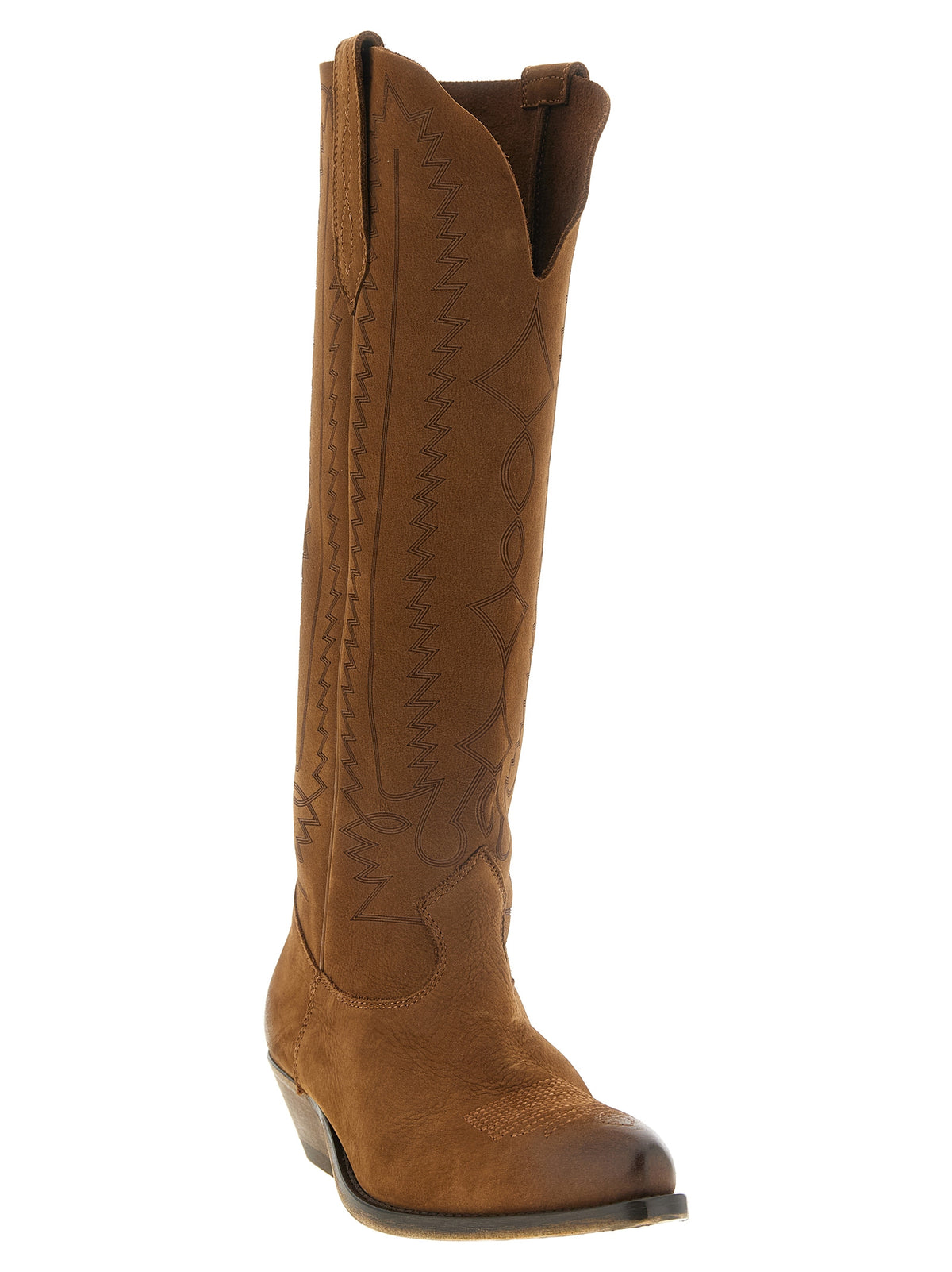 Golden Goose Stivali Western Wish Star Marroni in Pelle