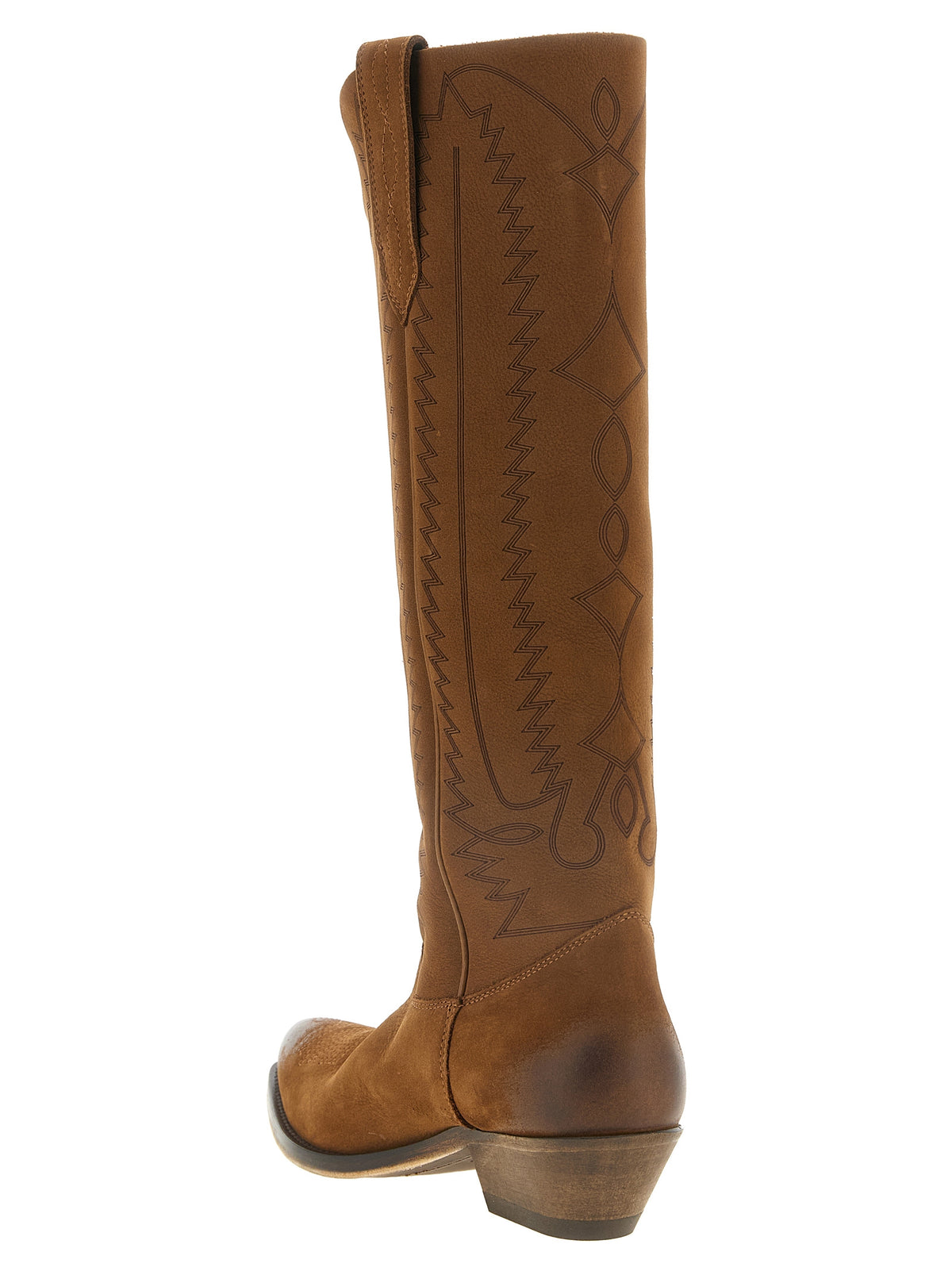 Golden Goose Stivali Western Wish Star Marroni in Pelle
