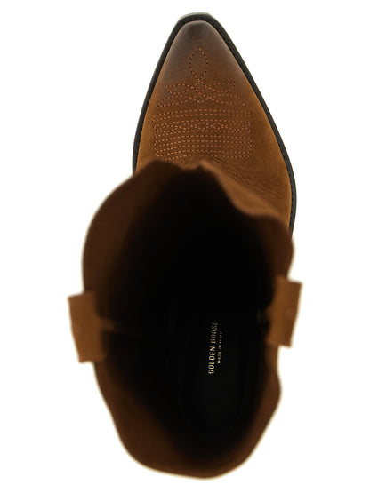 Golden Goose Stivali Western Wish Star Marroni in Pelle