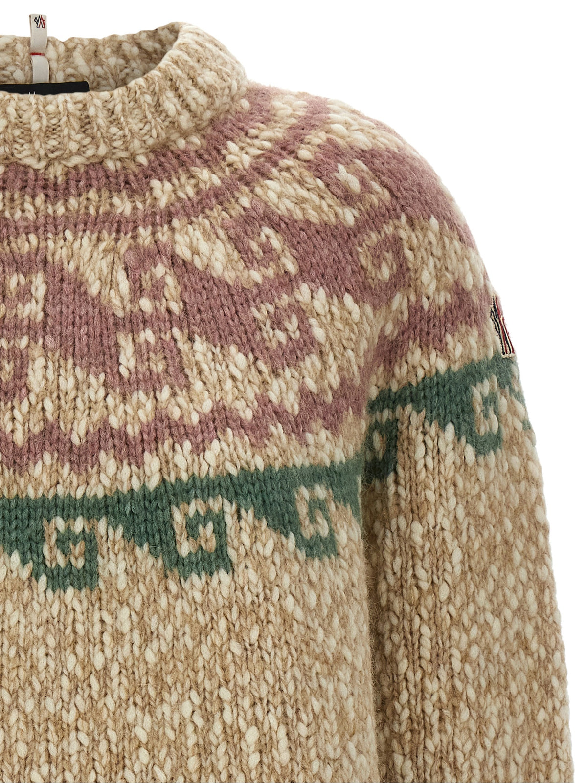 Moncler Grenoble Beige Wollstrickjacke – Produktansicht 3 | Arca Lucia