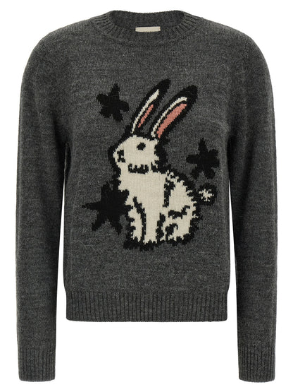 Weekend Max Mara Maglione Grigio in Alpaca e Lana