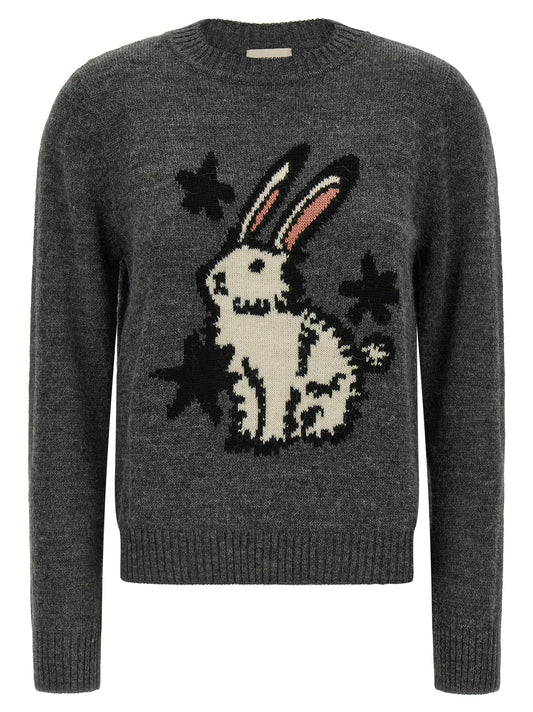 Weekend Max Mara Grauer Alpaka-Wollpullover