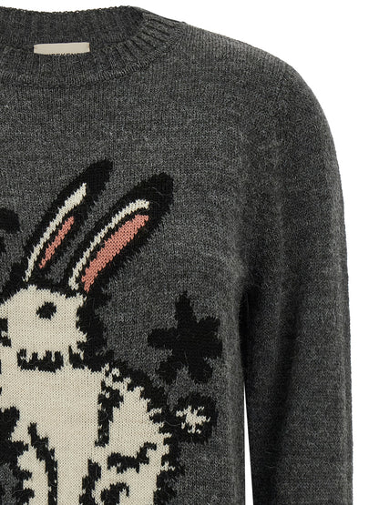 Weekend Max Mara Maglione Grigio in Alpaca e Lana