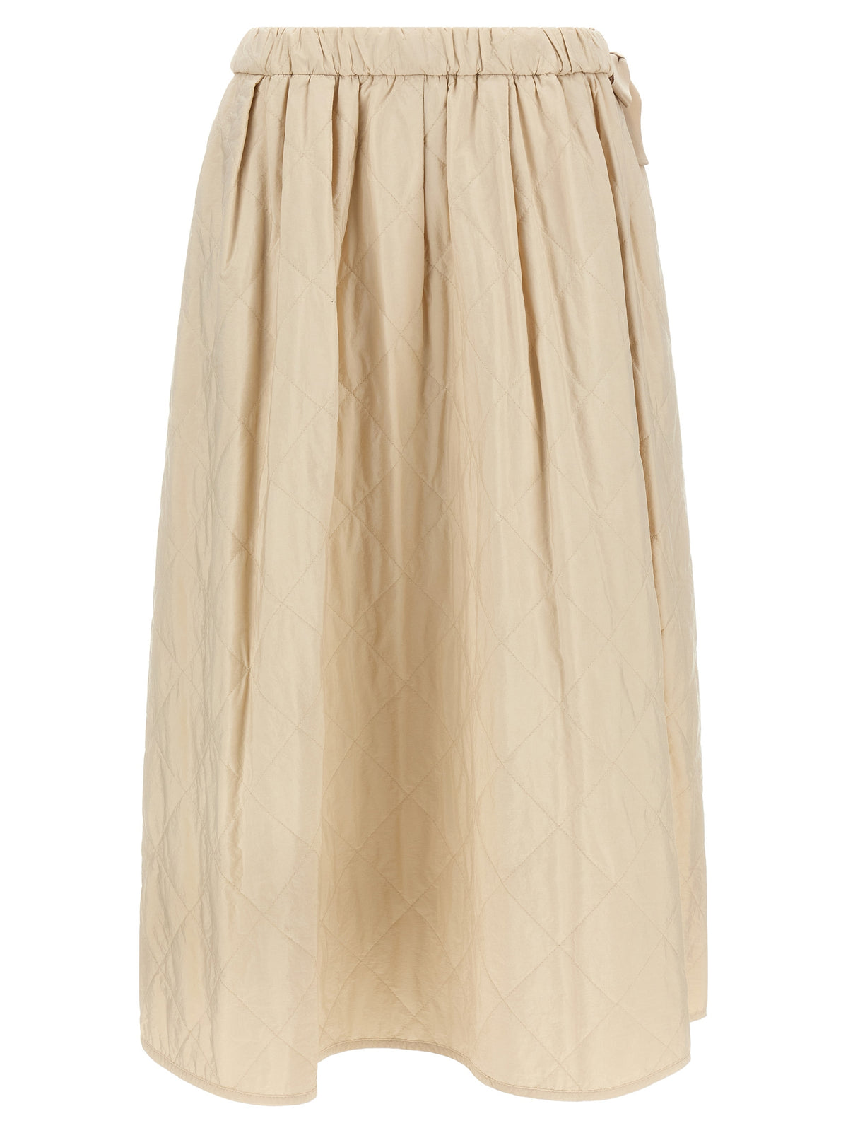 Weekend Max Mara Gonna Midi Beige in Poliammide