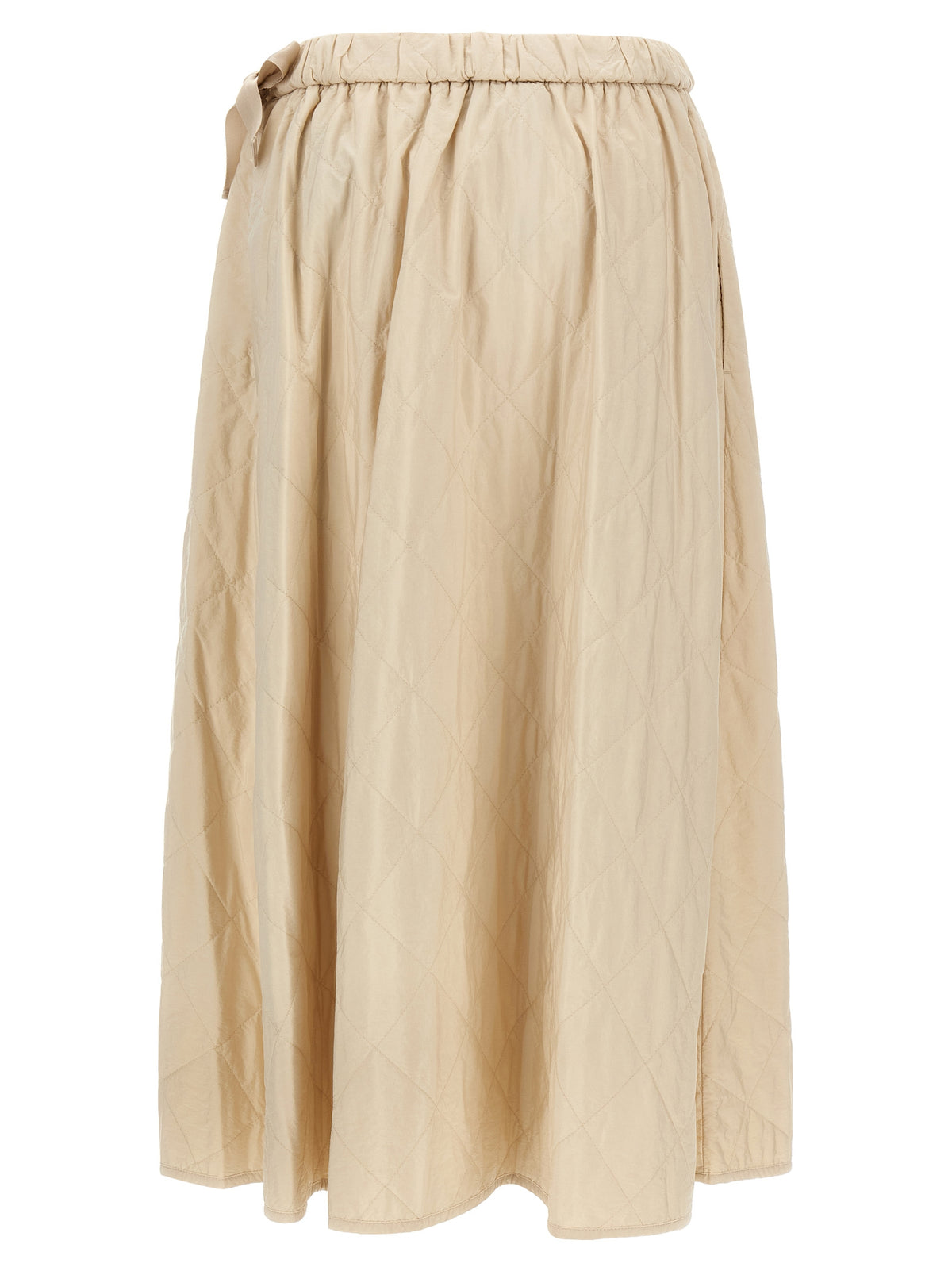 Weekend Max Mara Gonna Midi Beige in Poliammide