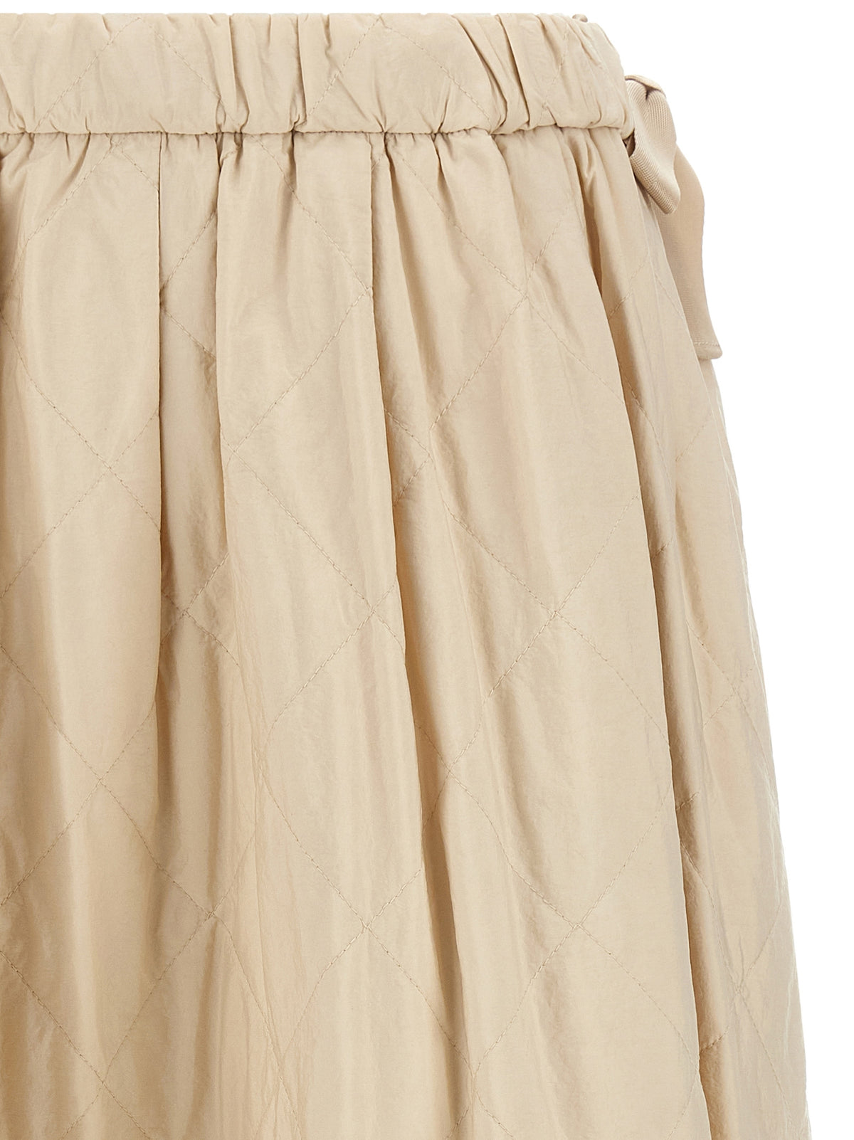 Weekend Max Mara Gonna Midi Beige in Poliammide