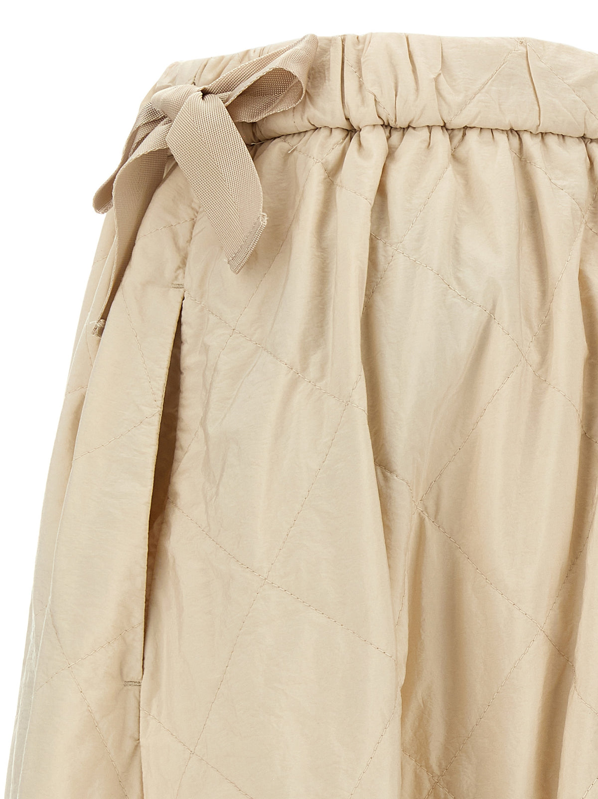 Weekend Max Mara Gonna Midi Beige in Poliammide