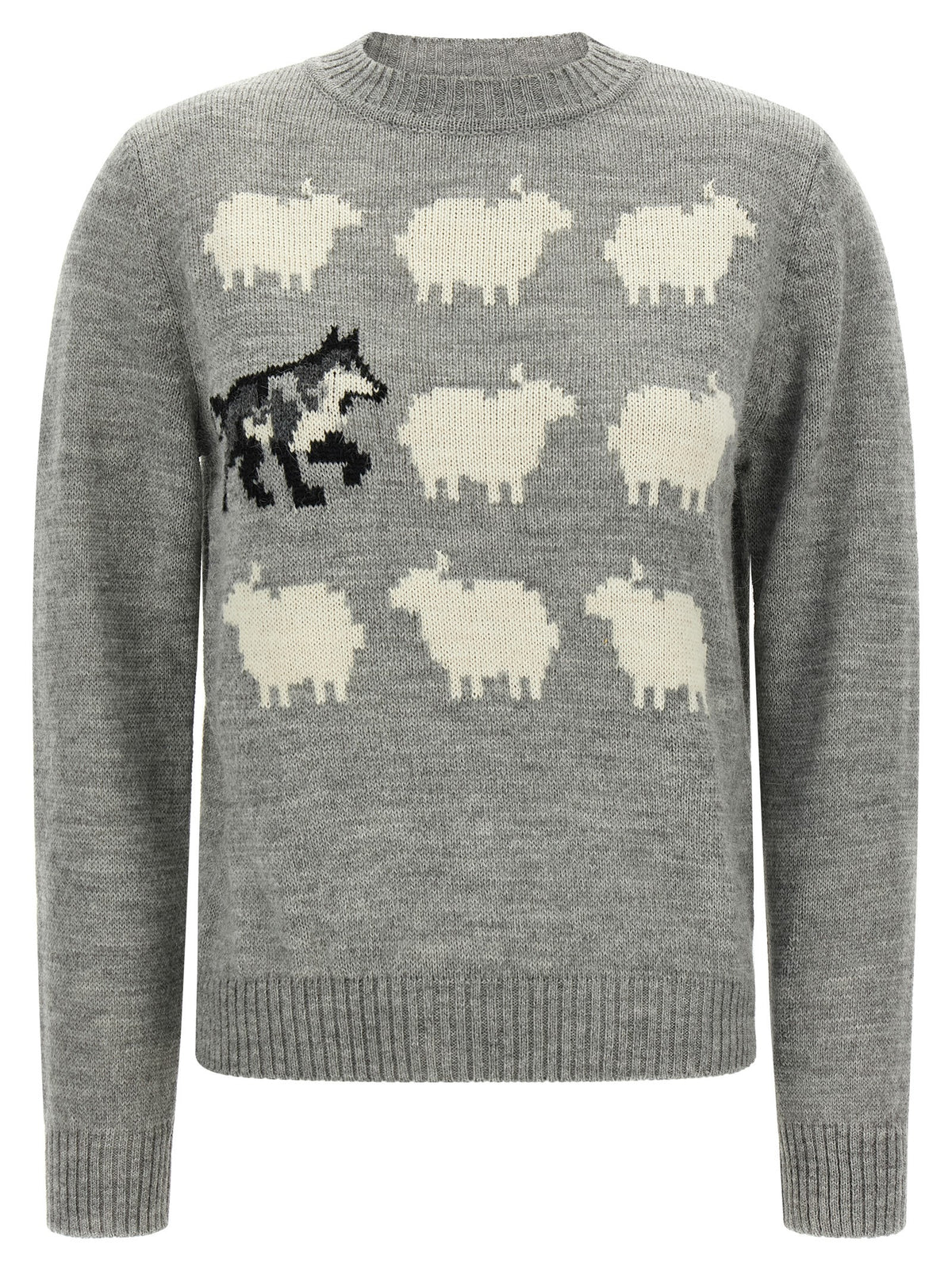 Weekend Max Mara Maglione Grigio in Alpaca e Lana